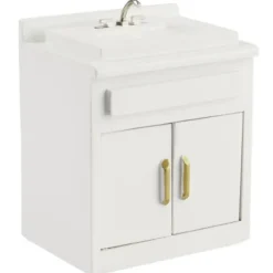White Dollhouse Miniature Kitchen Sink
