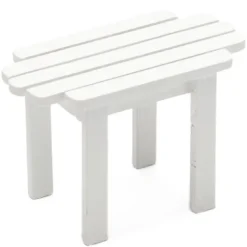 White Dollhouse Miniature Adirondack Table