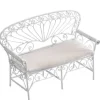 White Dollhouse Miniature Patio Settee