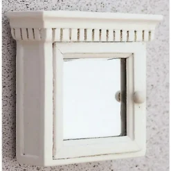 White Dollhouse Miniature Medicine Cabinet