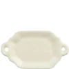 White Dollhouse Miniature Serving Plate with Handles