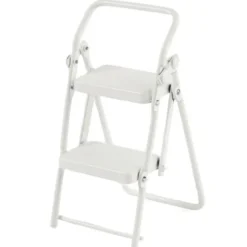 White Dollhouse Miniature Step Stool Ladder