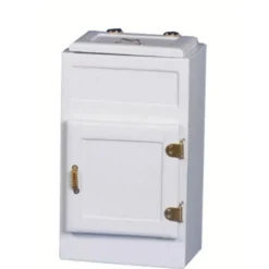 White Dollhouse Miniature Icebox