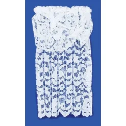 White Lace Dollhouse Curtain with Valance