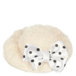 White Velvet Dollhouse Miniature Ladies' Hat