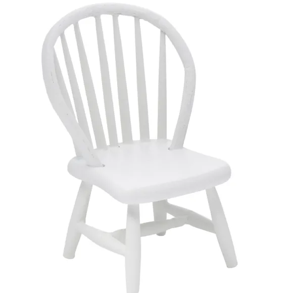 White Windsor Dollhouse Miniature Kitchen Chair