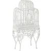 White Wire Dollhouse Miniature Birdcage