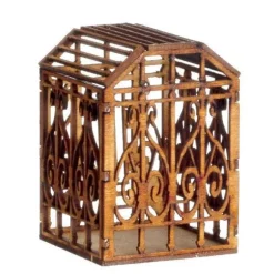 Wood Dollhouse Miniature Birdcage