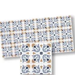 Yellow & Blue Dollhouse Floor Tile