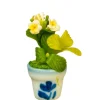 Yellow Dollhouse Miniature Pumeria in a Pot