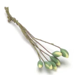 Yellow Dollhouse Miniature Closed Water Lily Bundle