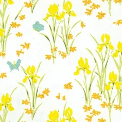 Yellow Iris Dollhouse Wallpaper